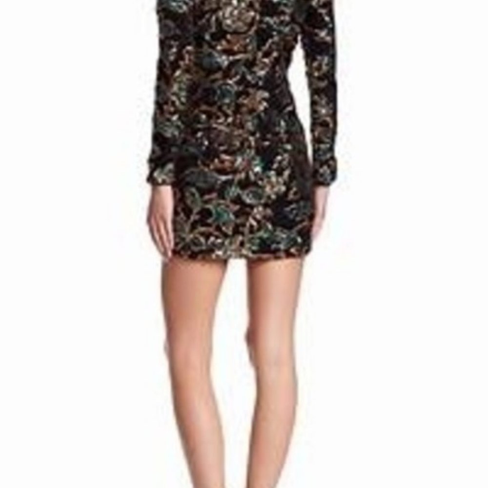 Dress the Population Naomi Sequin Lace Mini Dress - Picture 4 of 8